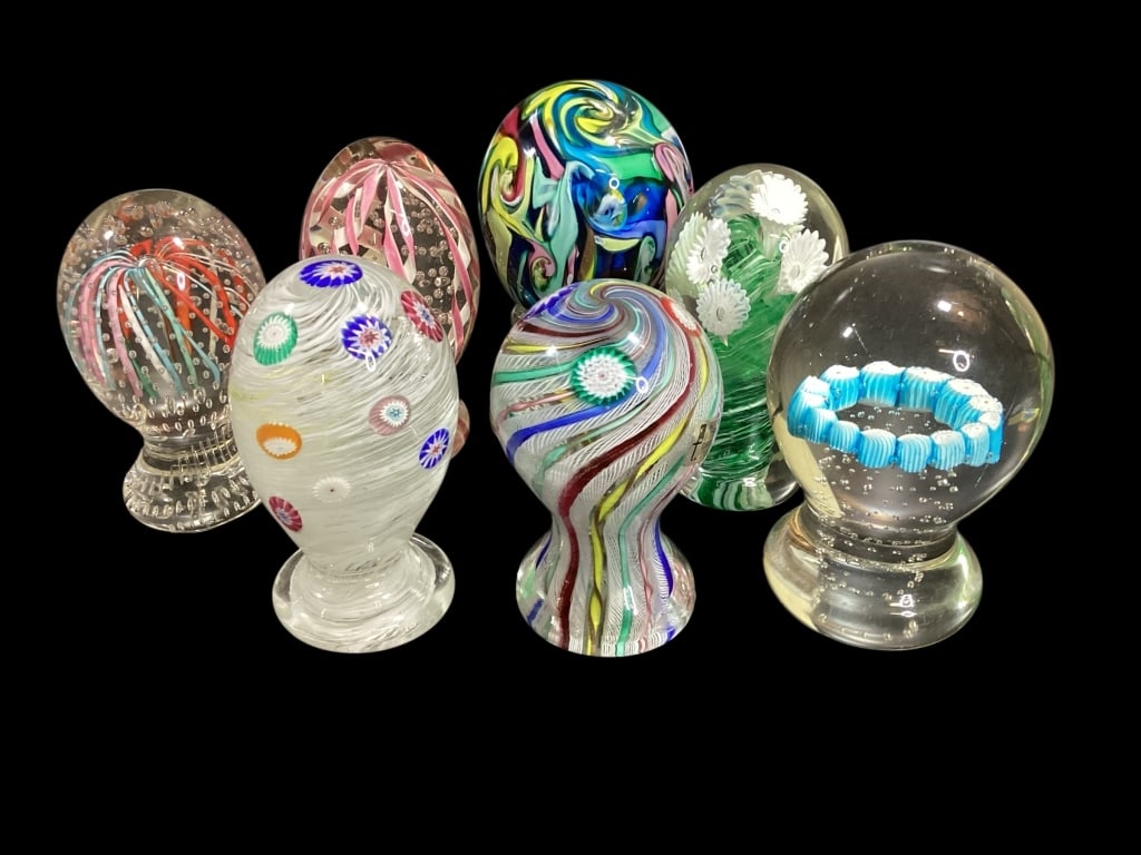 Seven Art Lass Paperweights (1 of 6)