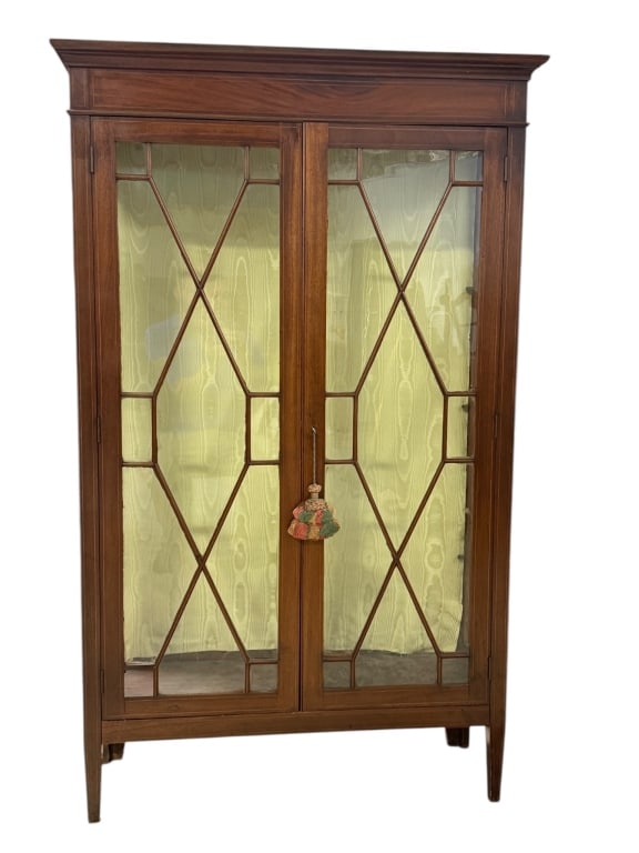 Inlaid Mahogany Curio Cabinet (1 of 5)