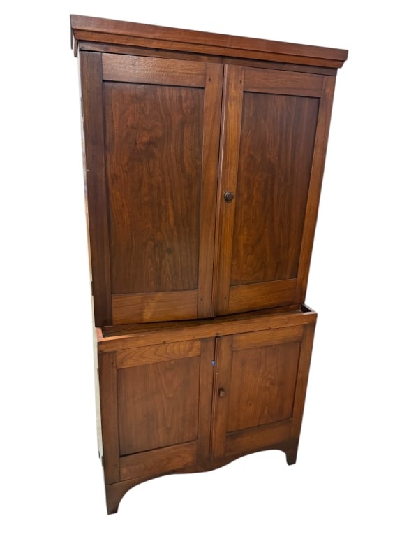 Mid-19th C Walnut Step-back Cupboard (1 of 4)