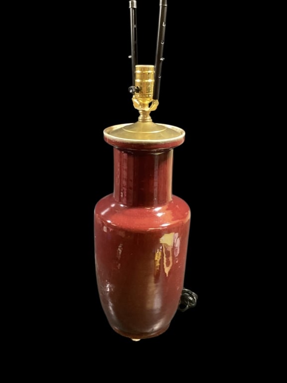 Sang de Boeuf Vase Lamp (1 of 5)