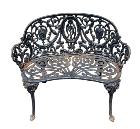 Ornate Cast Iron Garden Bench (1 of 5)