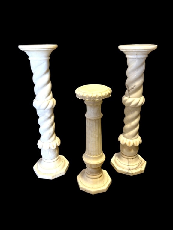 3 Vintage Carved Marble Columns (1 of 5)