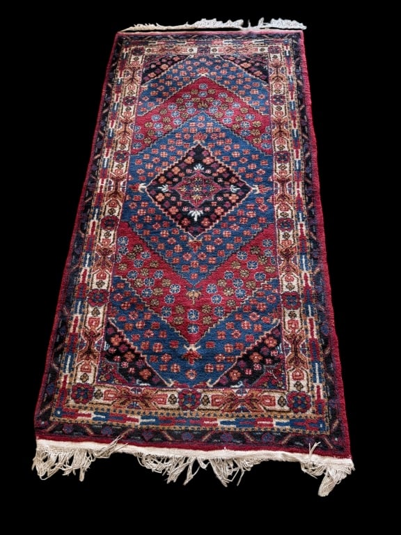 Pair Semi-Antique Persian Hamadan Throw (1 of 5)