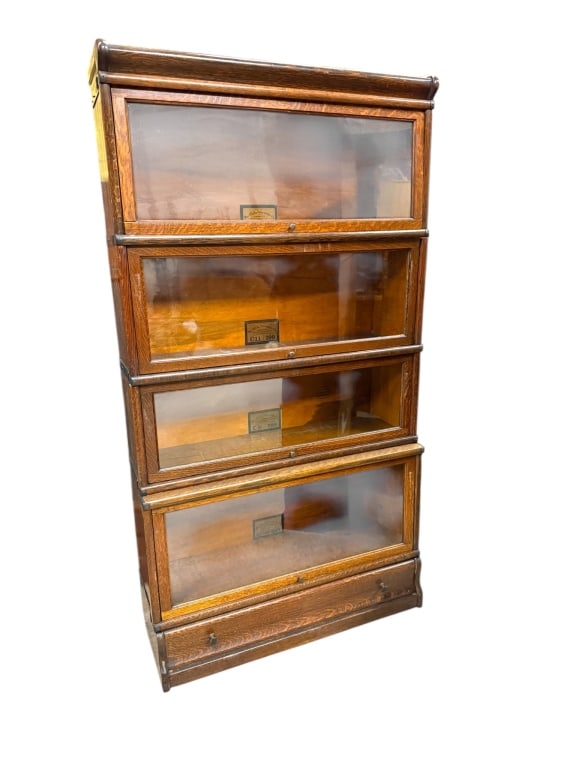 Globe-Wernicke Oak Barrister Bookcase (1 of 10)