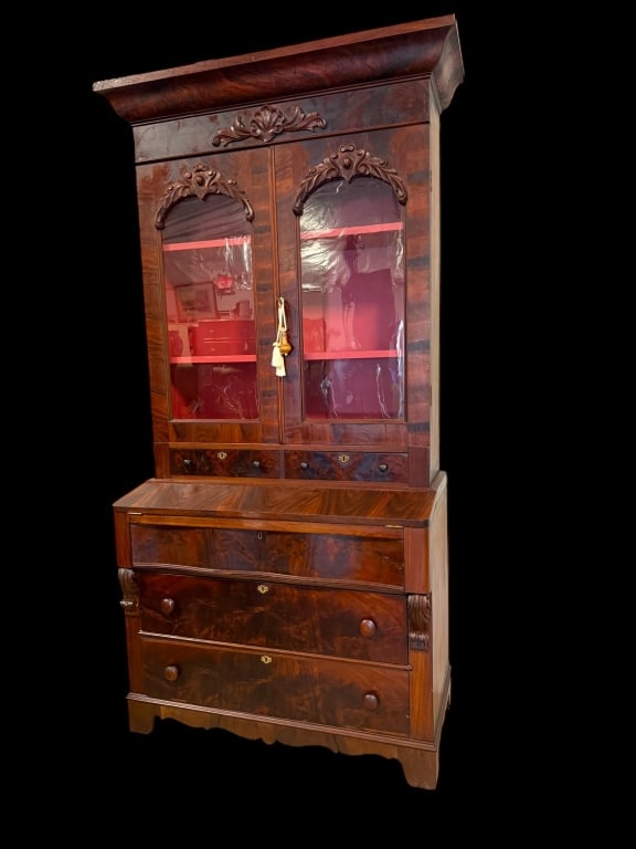 Classical Flame Mahogany Secretary (1 of 4)