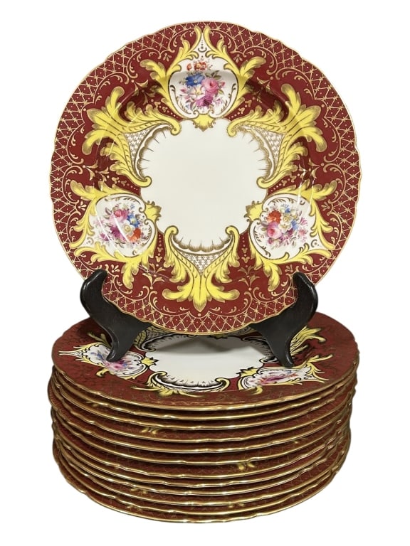 Thirteen Cauldon England Dinner Plates (1 of 6)