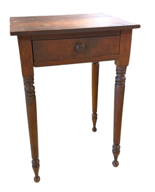 Two Board Top Walnut one Drawer Stand (1 of 3)