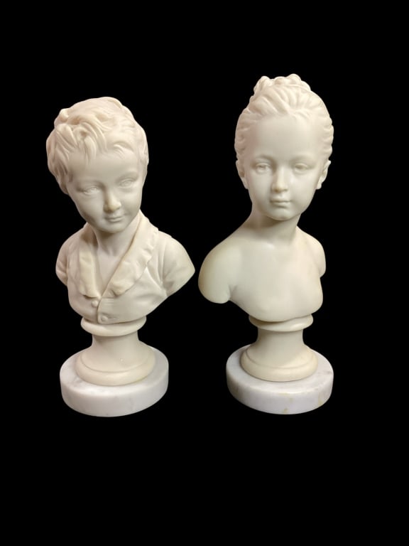 Sculpture Busts of Young Boy and Girl (1 of 6)
