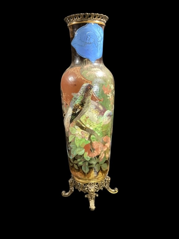 French Enameled Vase, Artist Signed (1 of 7)