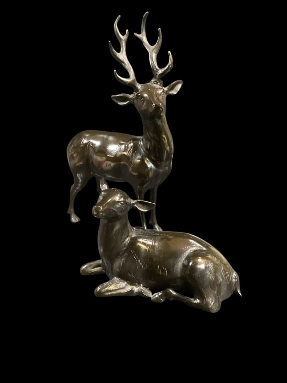 Japanese Metal Figures of Deer (1 of 6)