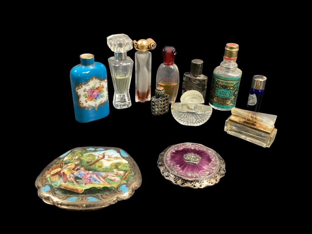 Enameled Compacts, Miniature Perfume Bottles (1 of 7)