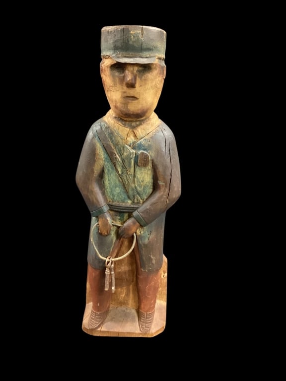 Folk Art Carved Figure Jailer (1 of 5)