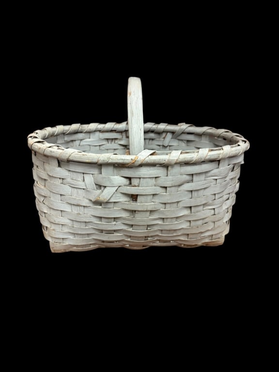 Antique Split Oak Gathering Basket (1 of 3)