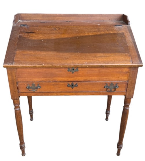 Poplar Slant Front School Masters Desk (1 of 4)