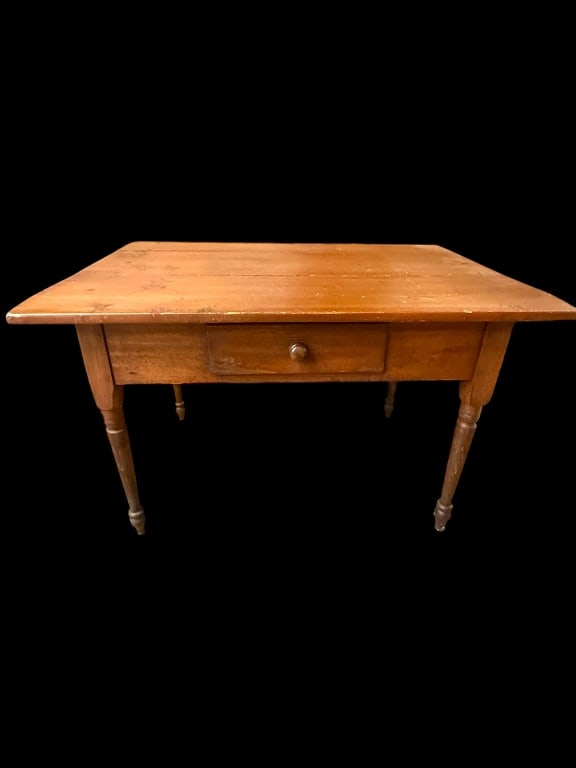 Cherry & Pine One Drawer Work Table (1 of 4)