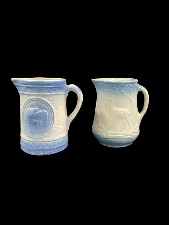 Two Salt Glaze Milk Pitchers (1 of 6)