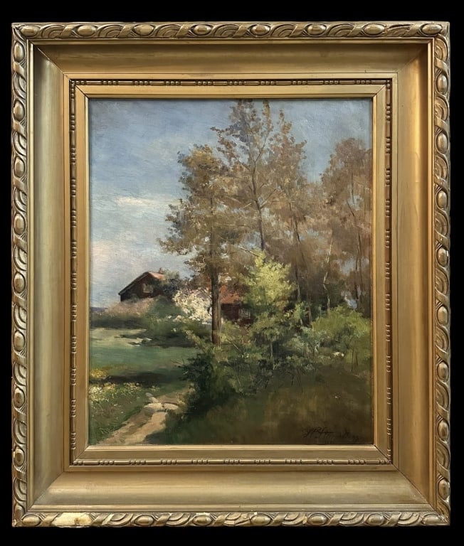 Scandinavian Landscape with House, H. Strandberg (1 of 6)