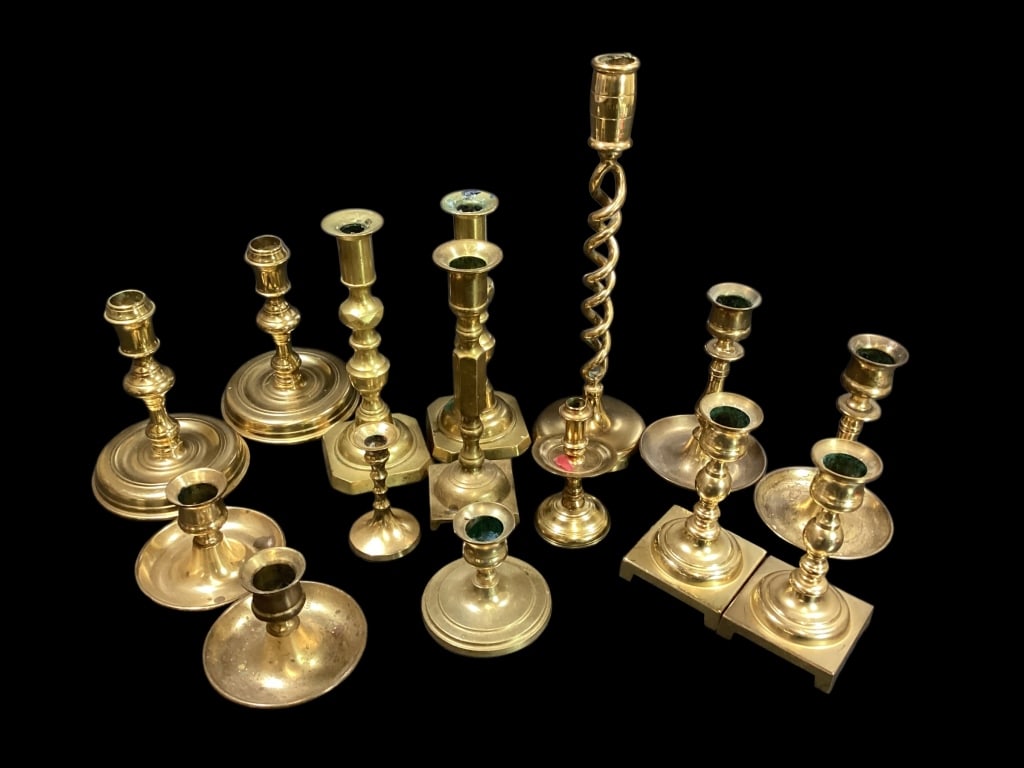 Collection of Brass Candlesticks (1 of 6)