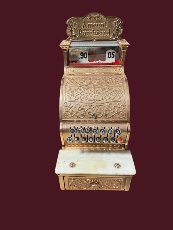 Ornate 1909 National Brass Cash Register (1 of 6)