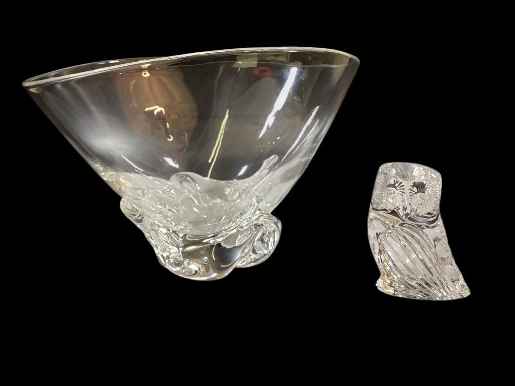 Steuben Bowl, Waterford Owl (1 of 6)