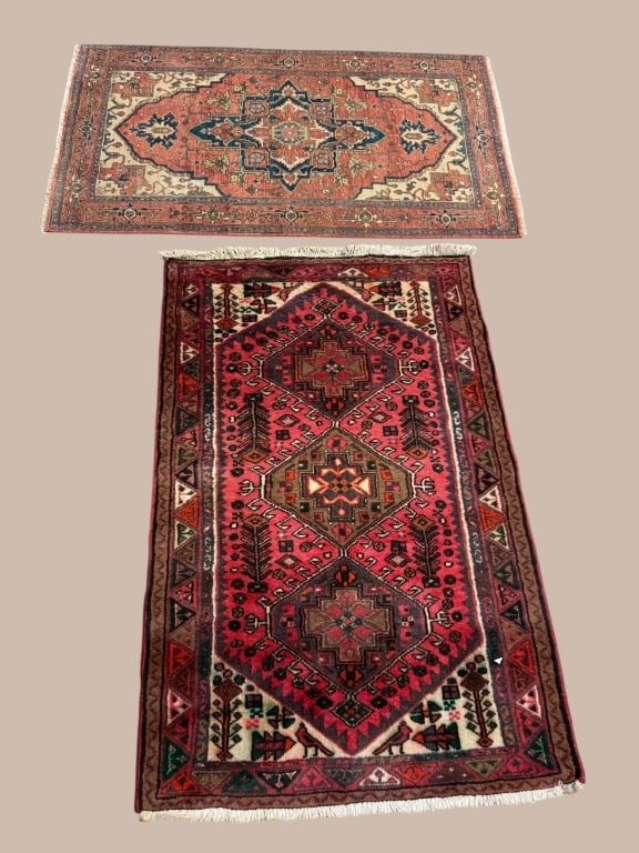2 Hand-Knotted Persian Rugs ? Heriz and Shiraz (1 of 4)