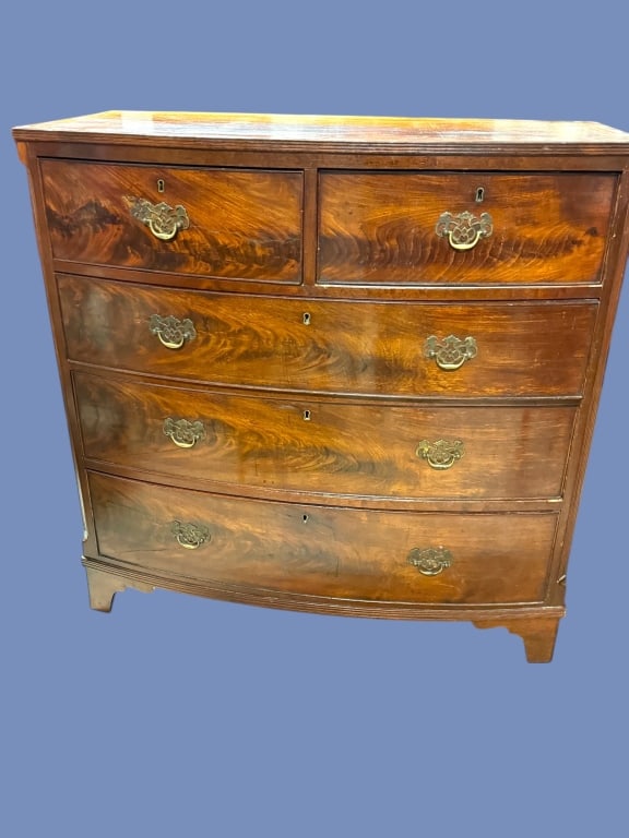 Federal Mahogany Bowfront Chest (1 of 5)