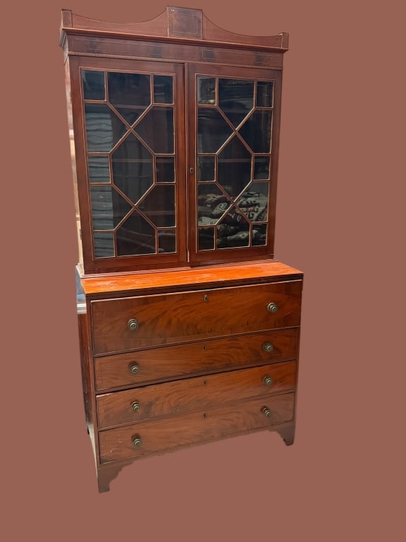 Federal Mahogany Secretary Bookcase (1 of 4)