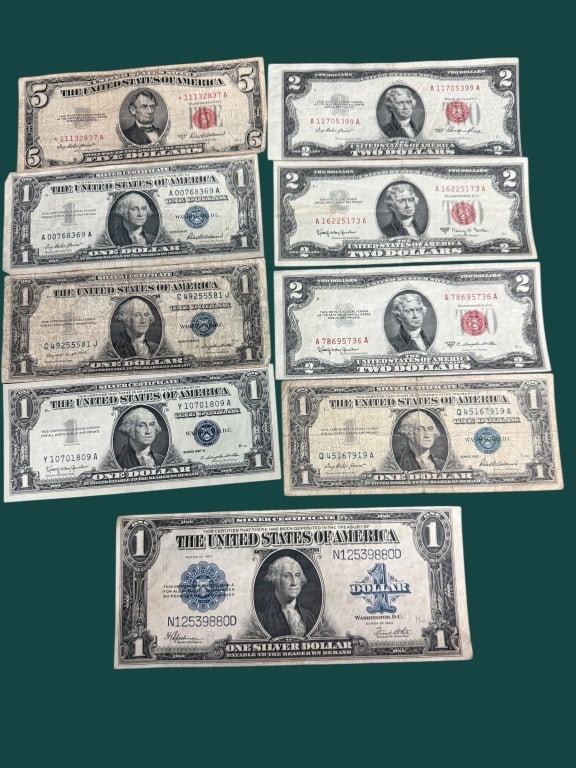 Collection of U.S. Silver Certificates Red seals (1 of 4)