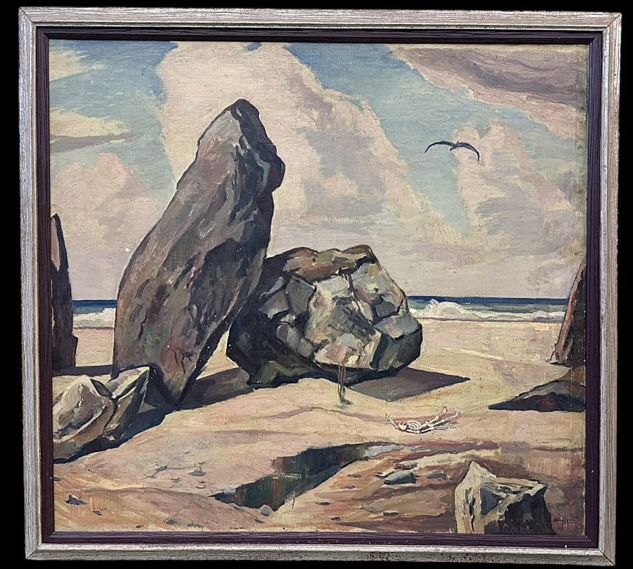 Beach with Skeleton, Edgar Hewitt Nye (1 of 8)