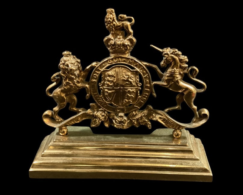 Brass Armorial Doorstop (1 of 5)