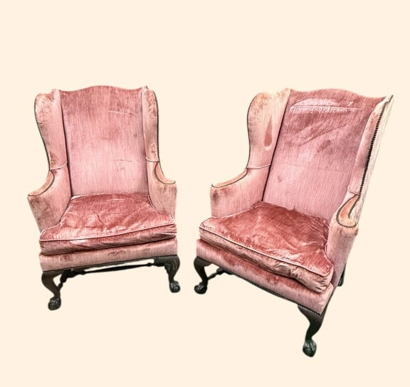 Pair of Baker Furniture Wingback Chairs (1 of 3)