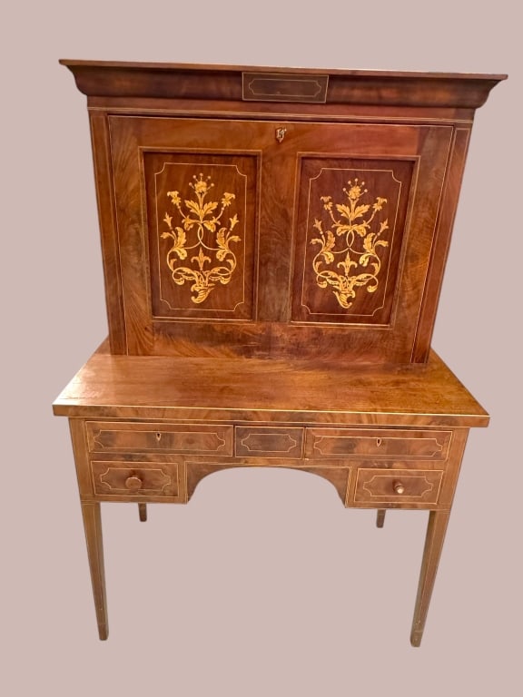19th-Century Continental Inlaid Escritoire (1 of 7)