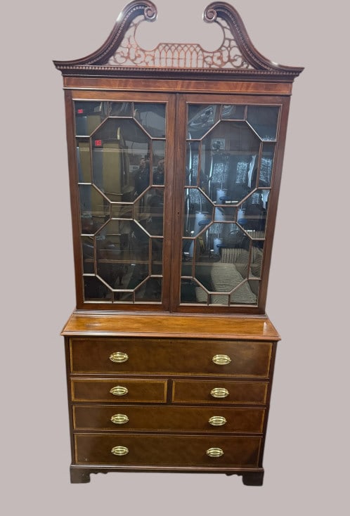 Baker Furniture Mahogany Secretary Bookcase (1 of 5)