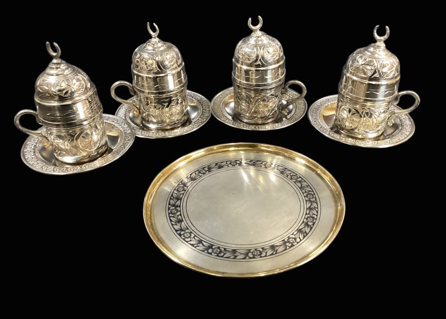 Russian Silver and Plated Table Articles. (1 of 6)