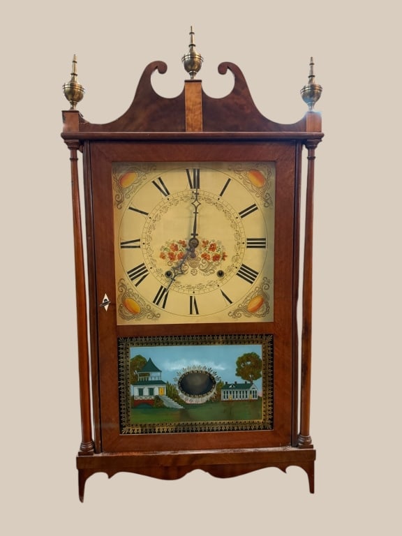 Pillar & Scroll Shelf Clock Silas Hoadley (1 of 4)