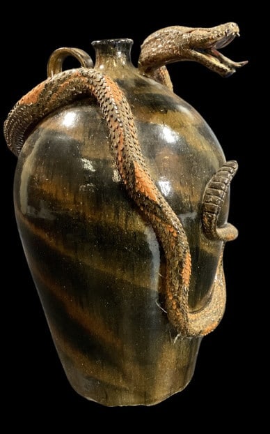 Southern Stoneware Snake Jug (1 of 5)