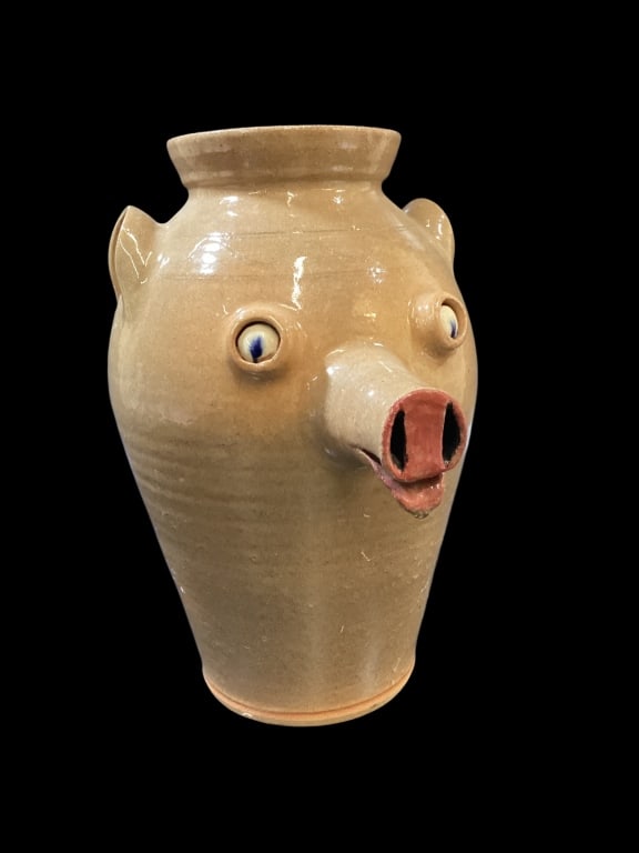 Southern Pottery Pig Face Churn Jar (1 of 5)