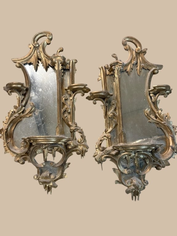 Pair of Rococo Giltwood Wall Mirrors (1 of 4)