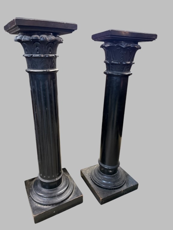 Near Pair of Black Classical Pedestals (1 of 6)