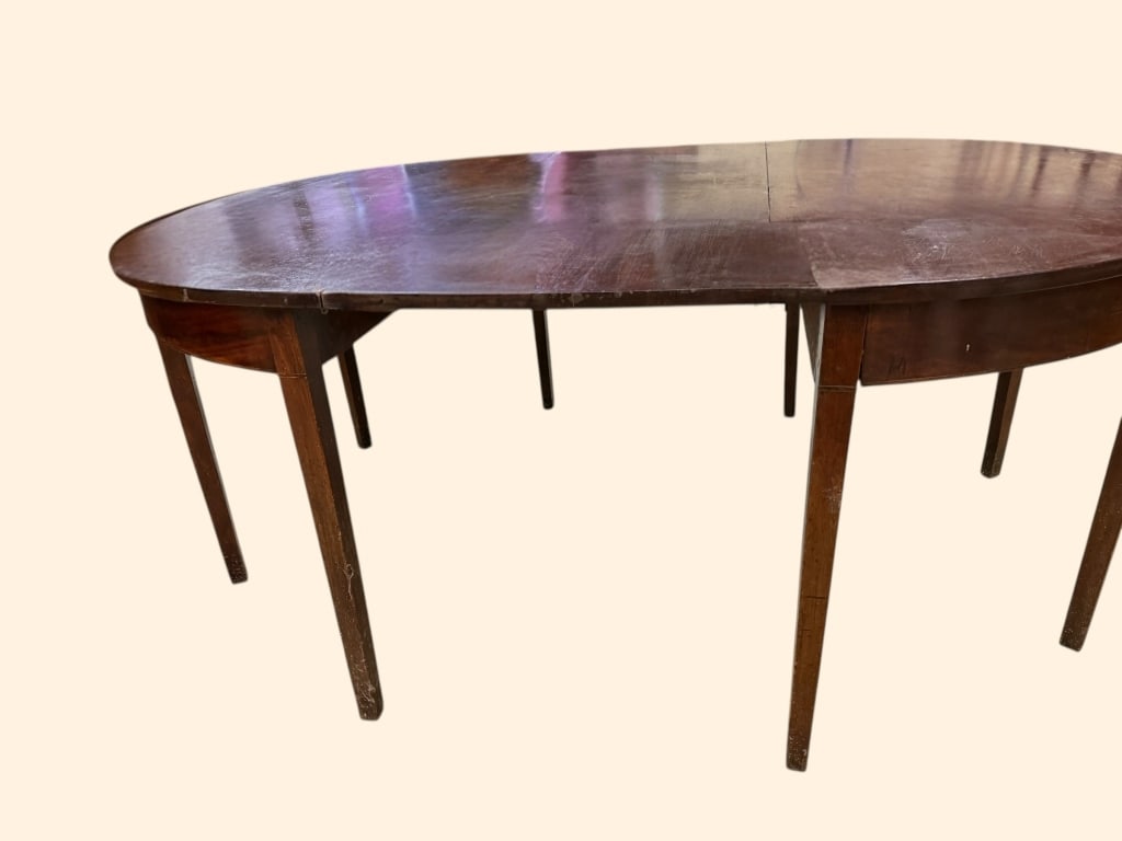 Period American Mahogany D End Dinning Table (1 of 5)