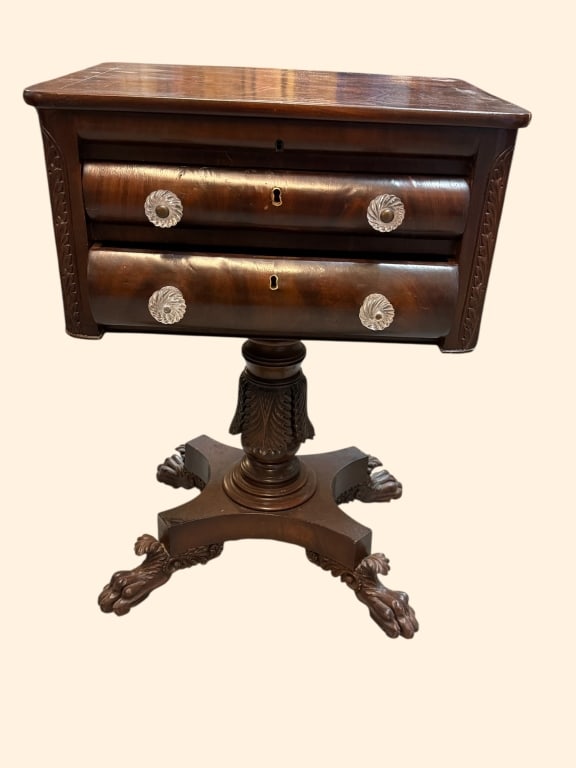 American Classical Mahogany Sewing Stand (1 of 4)