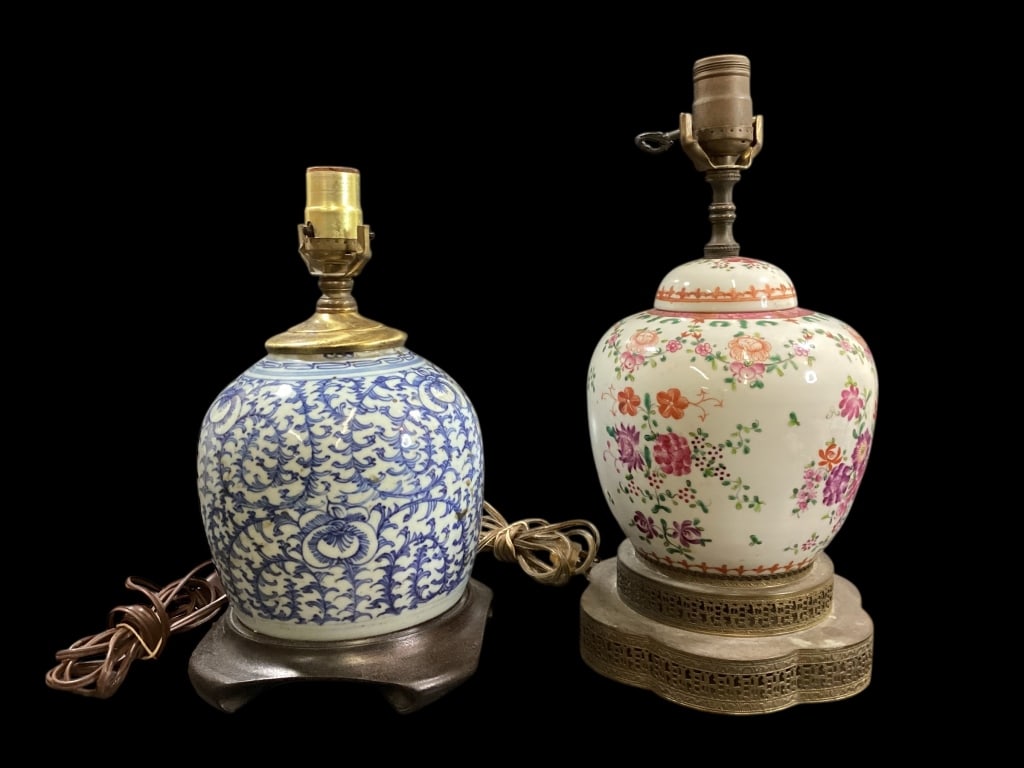Two Asian Porcelain Table Lamps (1 of 6)