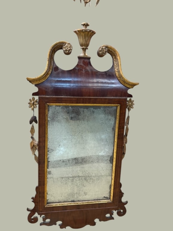 George III Mahogany and Giltwood Wall Mirror, (1 of 3)