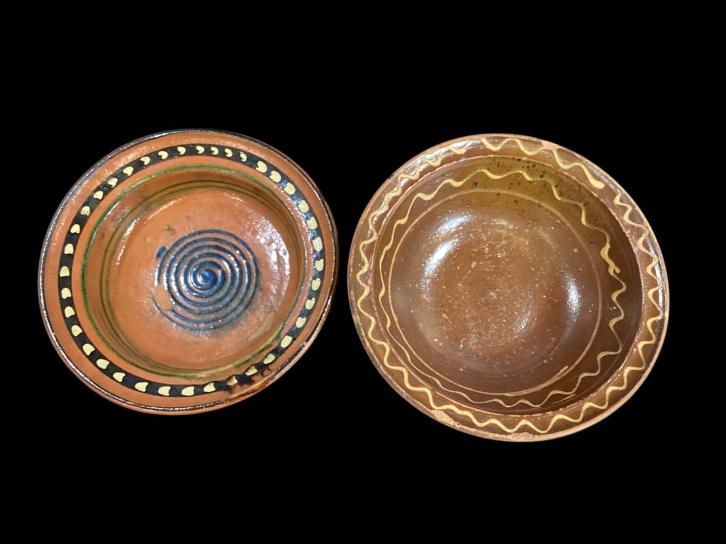 Two Slip Decorated Redware Bowls (1 of 7)