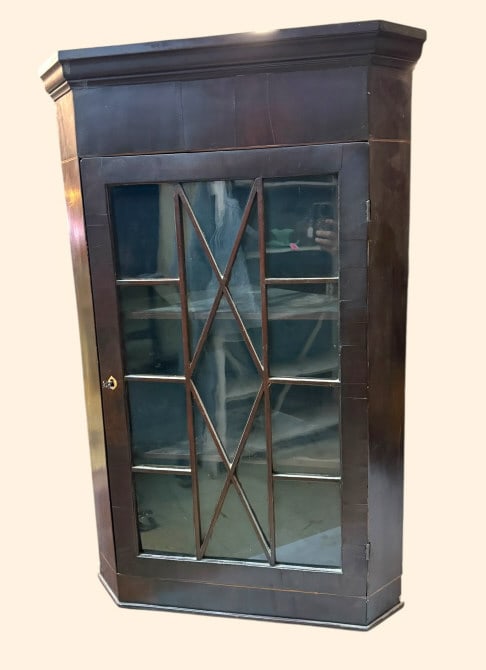 Georgian Mahogany Hanging Corner Cupboard (1 of 4)