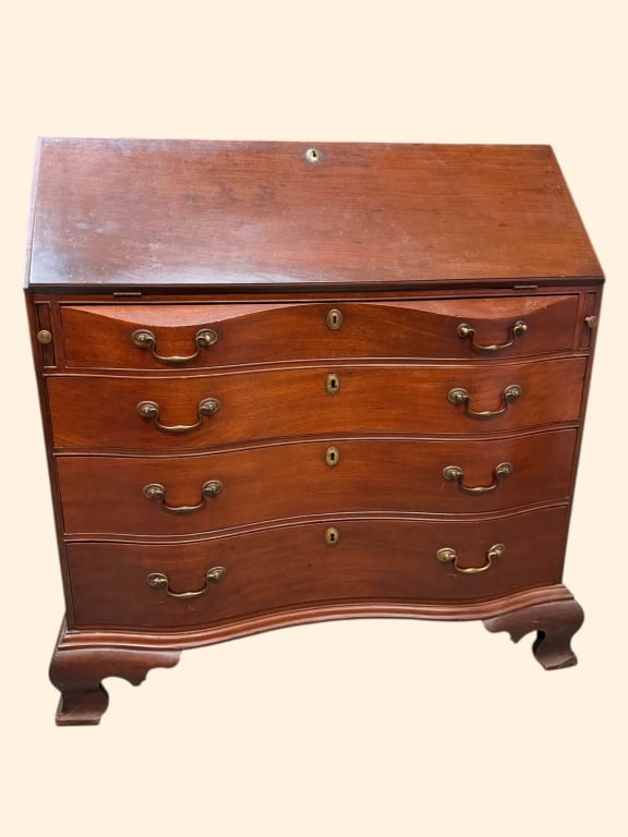 American Chippendale Mahogany Slant Front Desk (1 of 6)