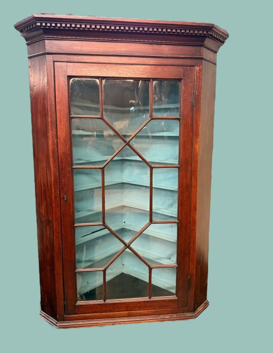 Mahogany Hanging Corner Cupboard (1 of 5)