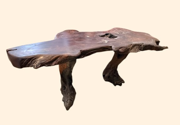 Vintage Live Edge Cypress Table (1 of 4)