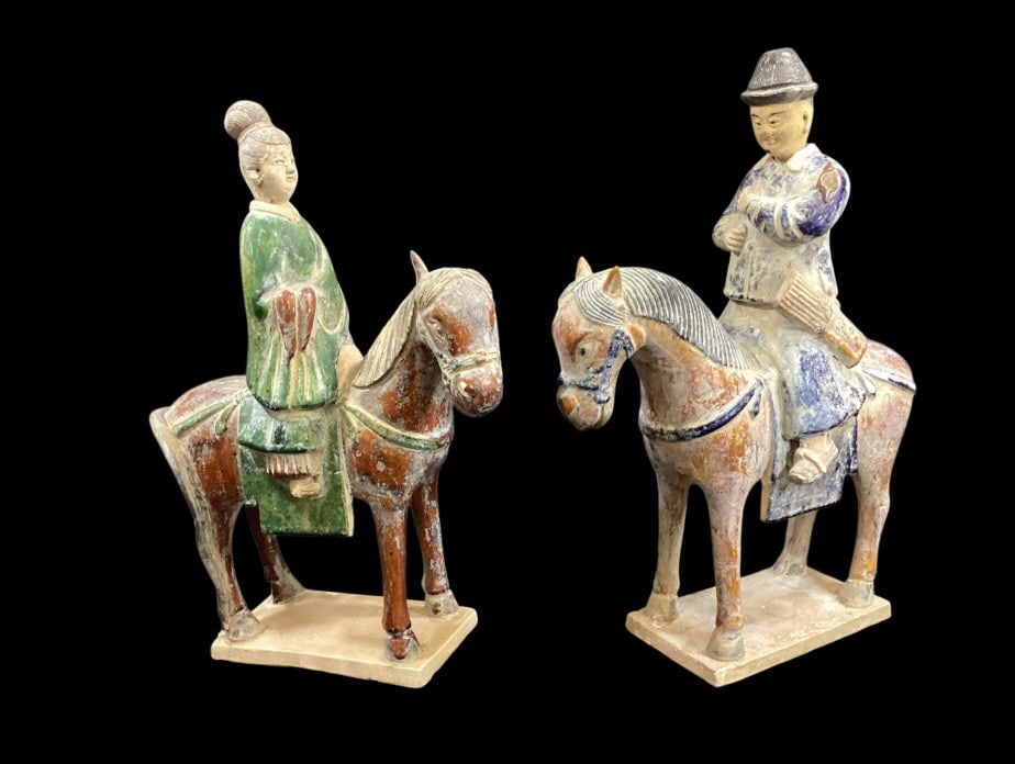 Two Tang Dynasty Equestrian Tomb Attendants (1 of 8)