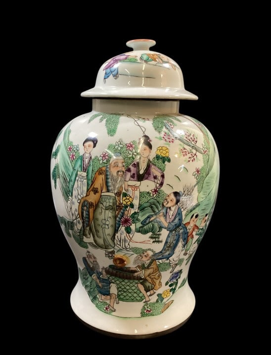 Famille Rose Porcelain Temple Jar (1 of 5)
